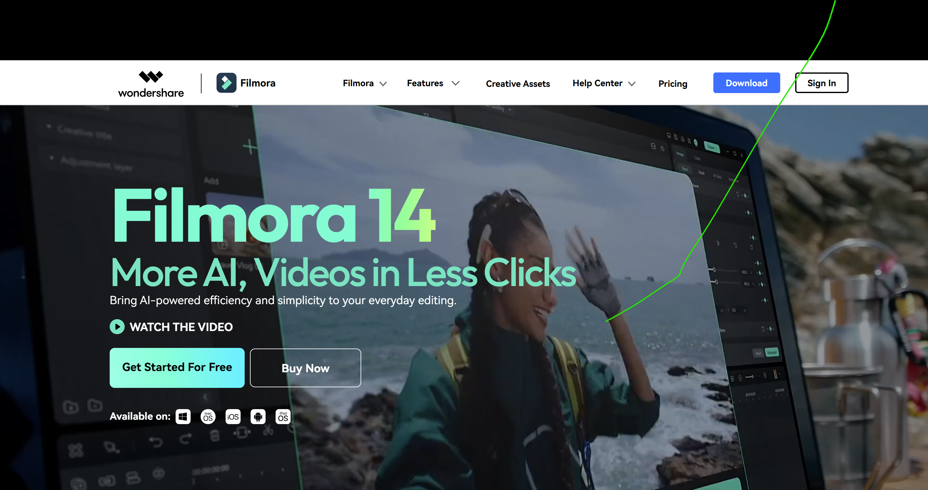 Wondershare Filmora: AI-Powered Video Editing for Beginners Logo