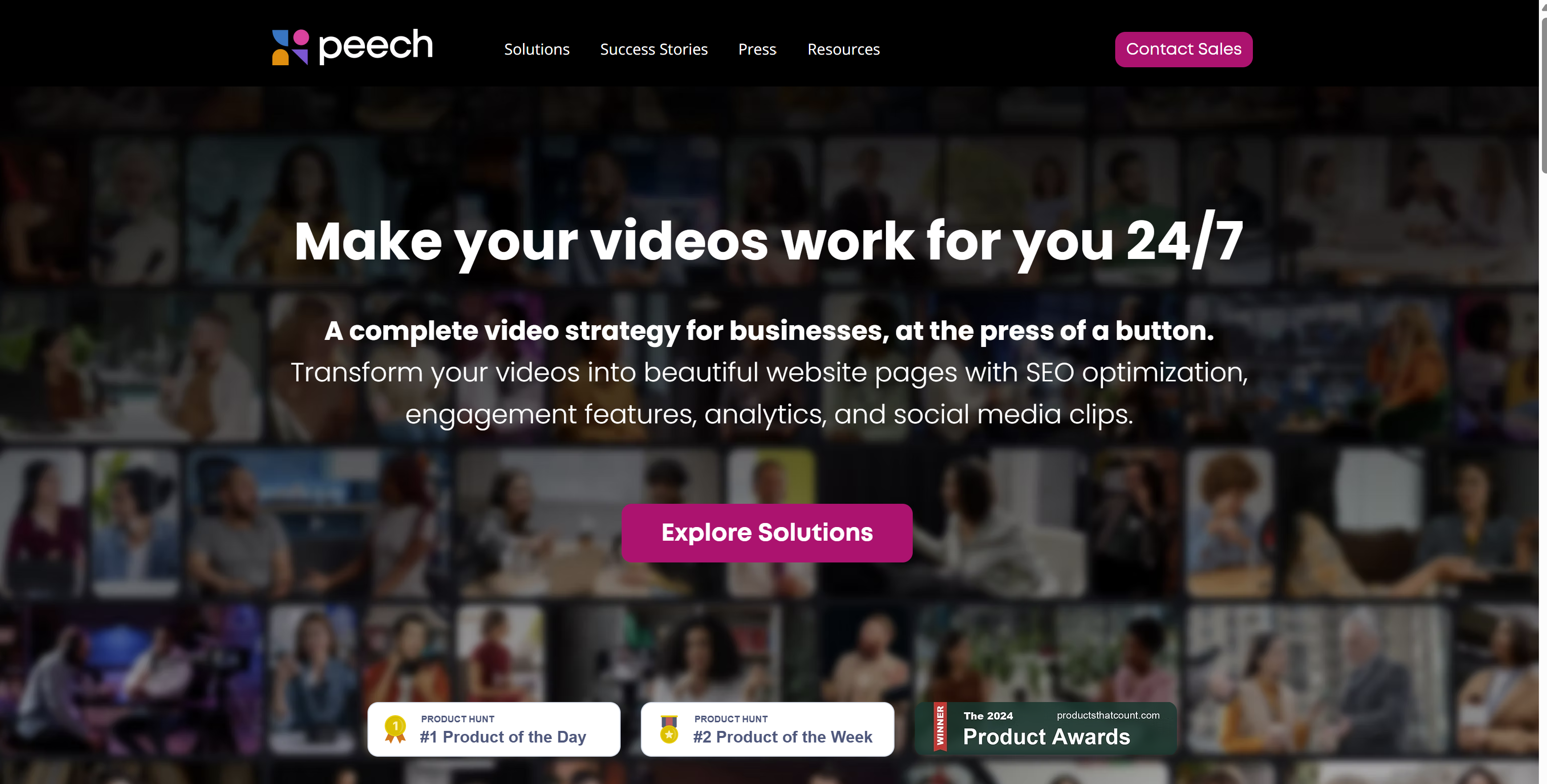 Peech: AI Video Editor for Content Marketing Teams Logo