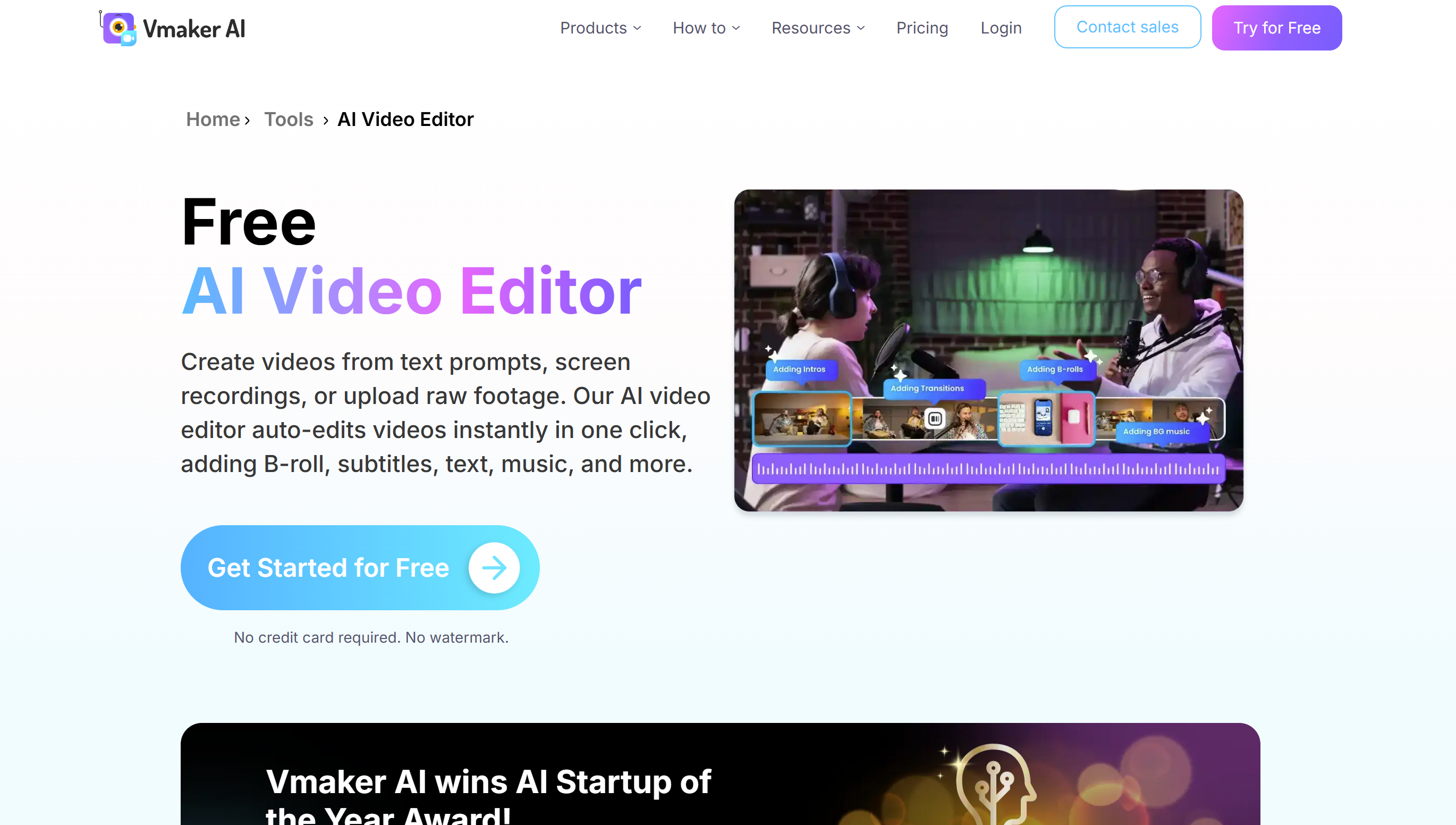 Vmaker AI: Versatile AI Video Creator for Screen Recording, Logo