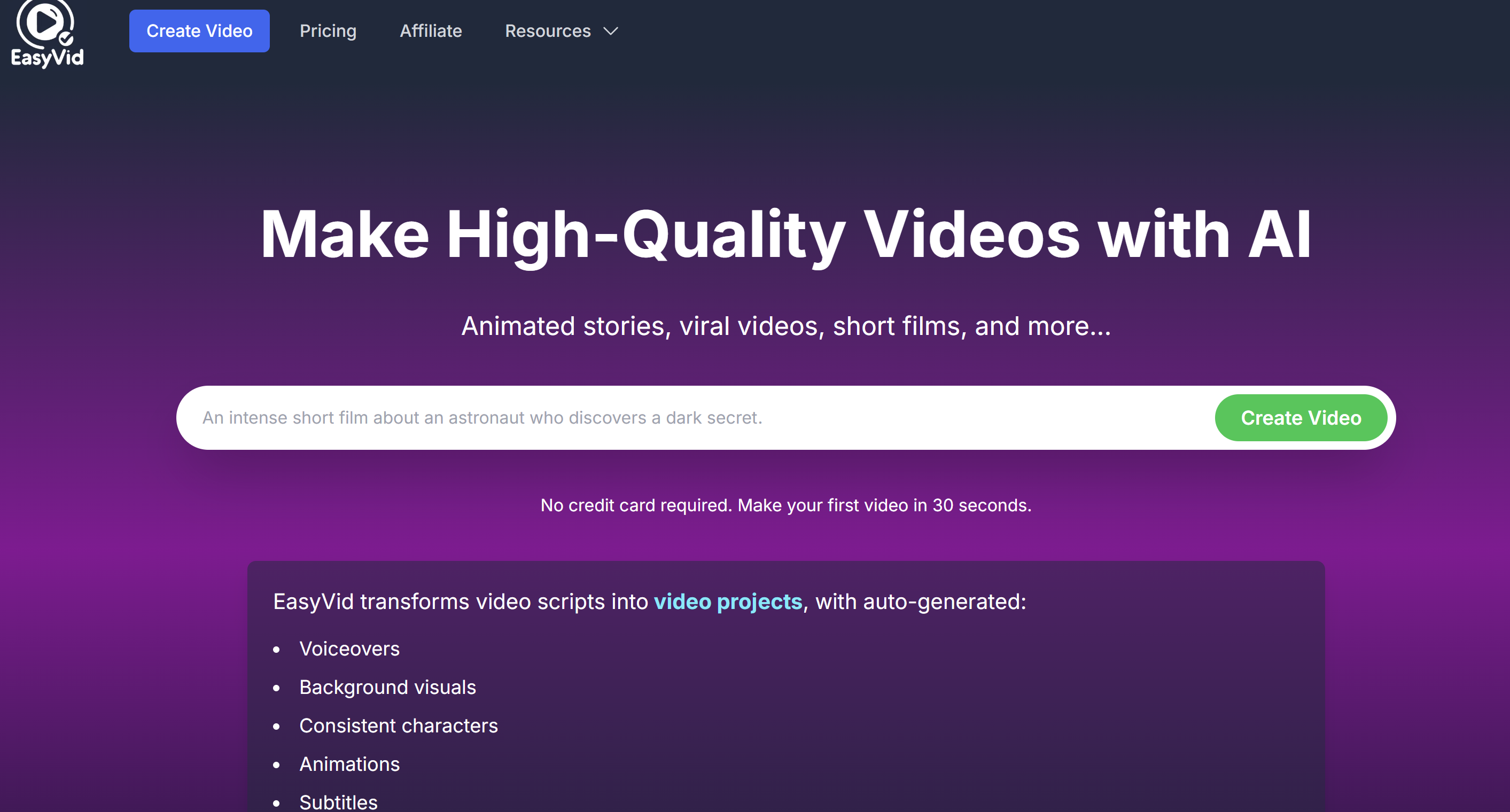EasyVid: AI-Powered Storyboarding and Automated Video Creati Logo