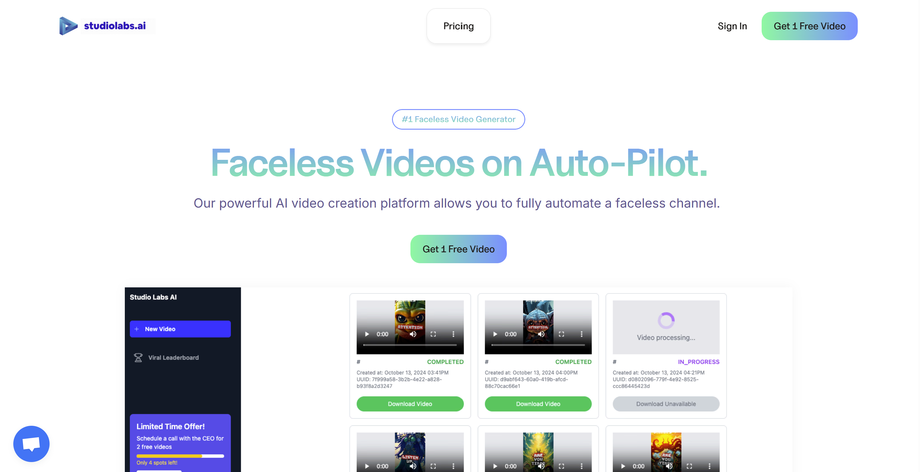 StudioLabs AI: Beginner-Friendly AI Video Generator for Port Logo