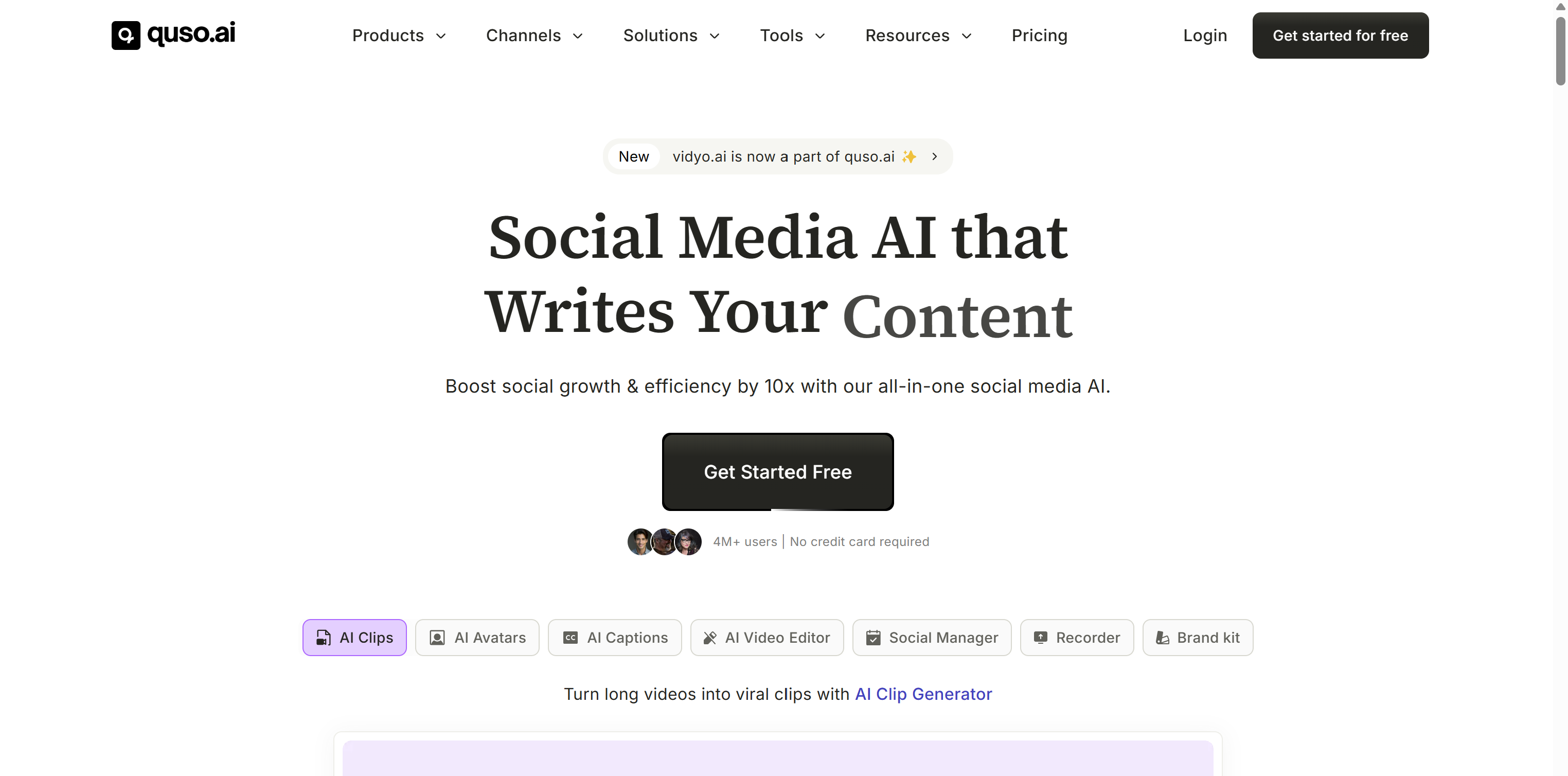 Vidyo AI: Smart Video Repurposing Tool for Turning Long-Form Logo