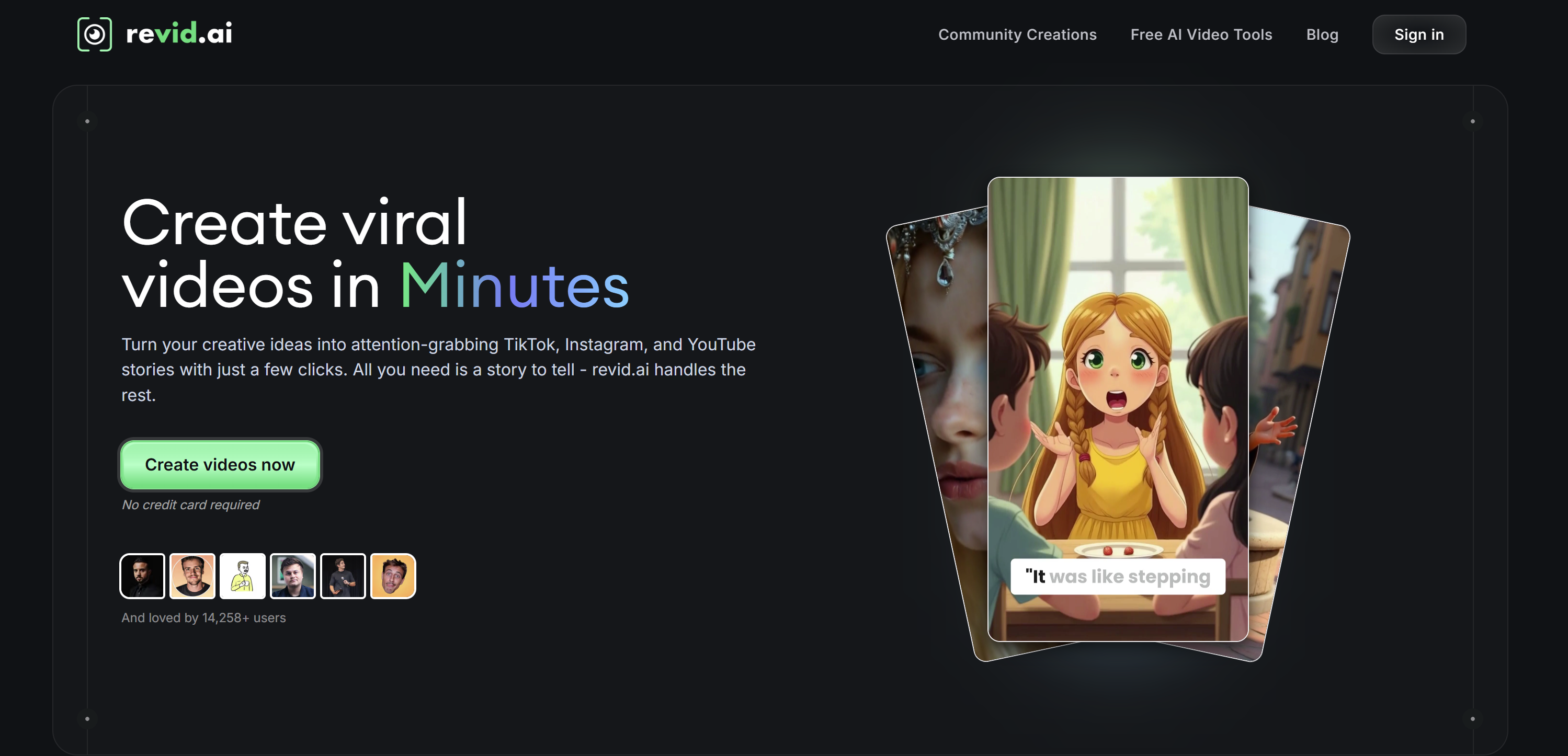 Revid AI: AI-Powered Template-Based Video Generator for Soci Logo