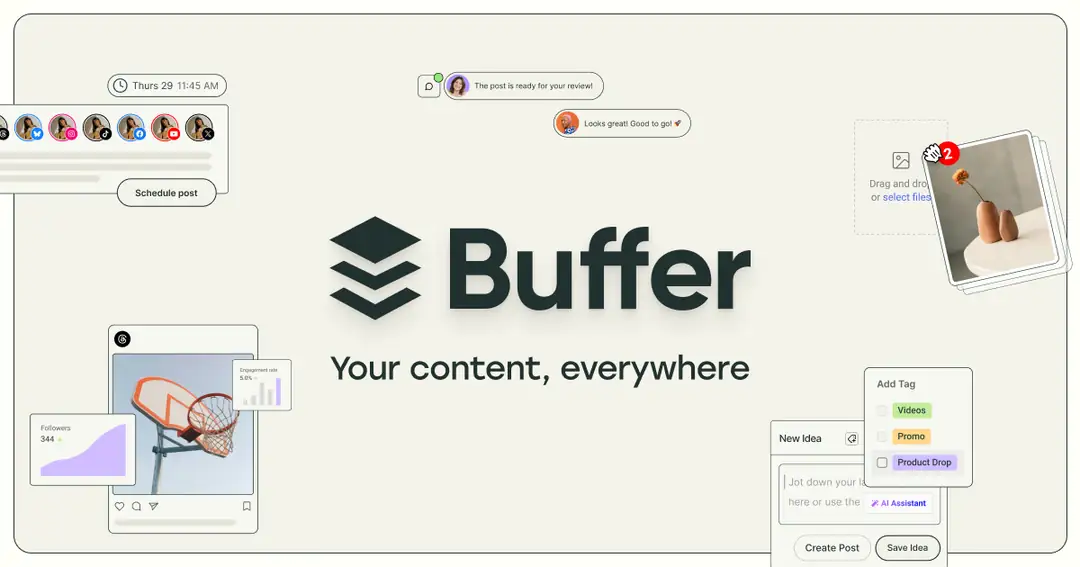 Buffer website preview
