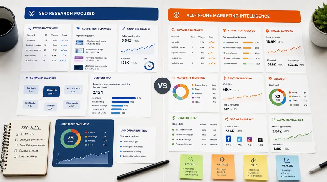 Best SEO Tools for Small Businesses: Ahrefs vs Semrush