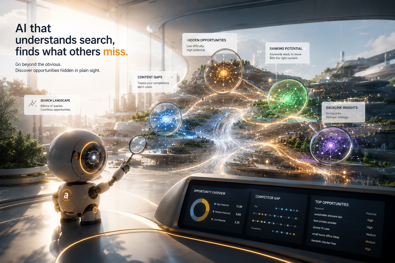 SEO content team using Ahrefs for topical authority mapping and keyword gap analysis workflows