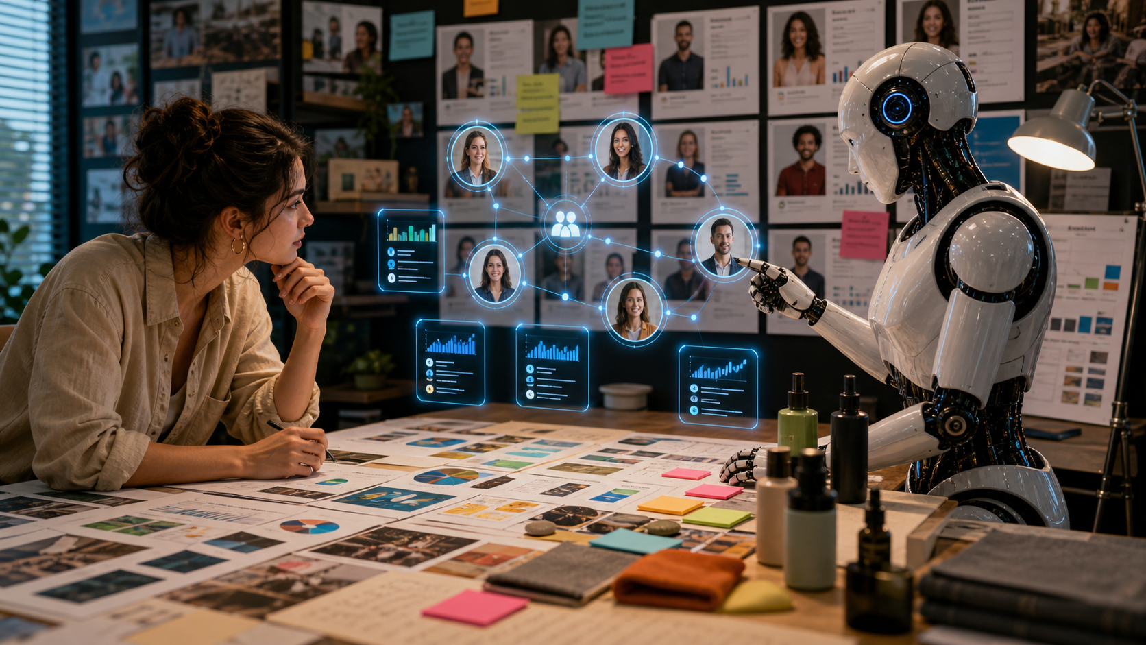 AI marketing strategist helping a team organize audience segments personas and buyer intent research