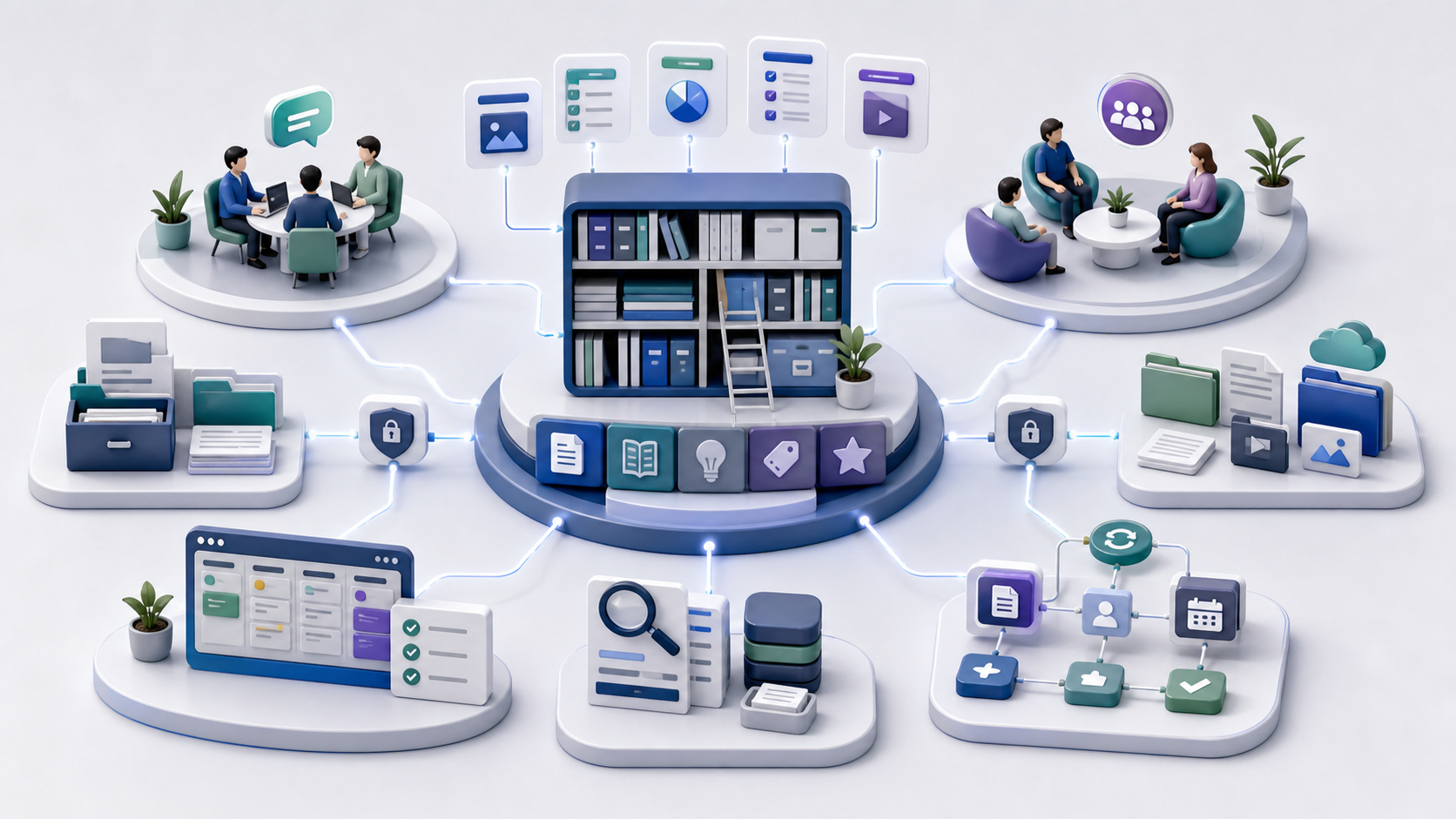Notion knowledge base and team community workspace with documents project memory shared files permissions and workspace modules