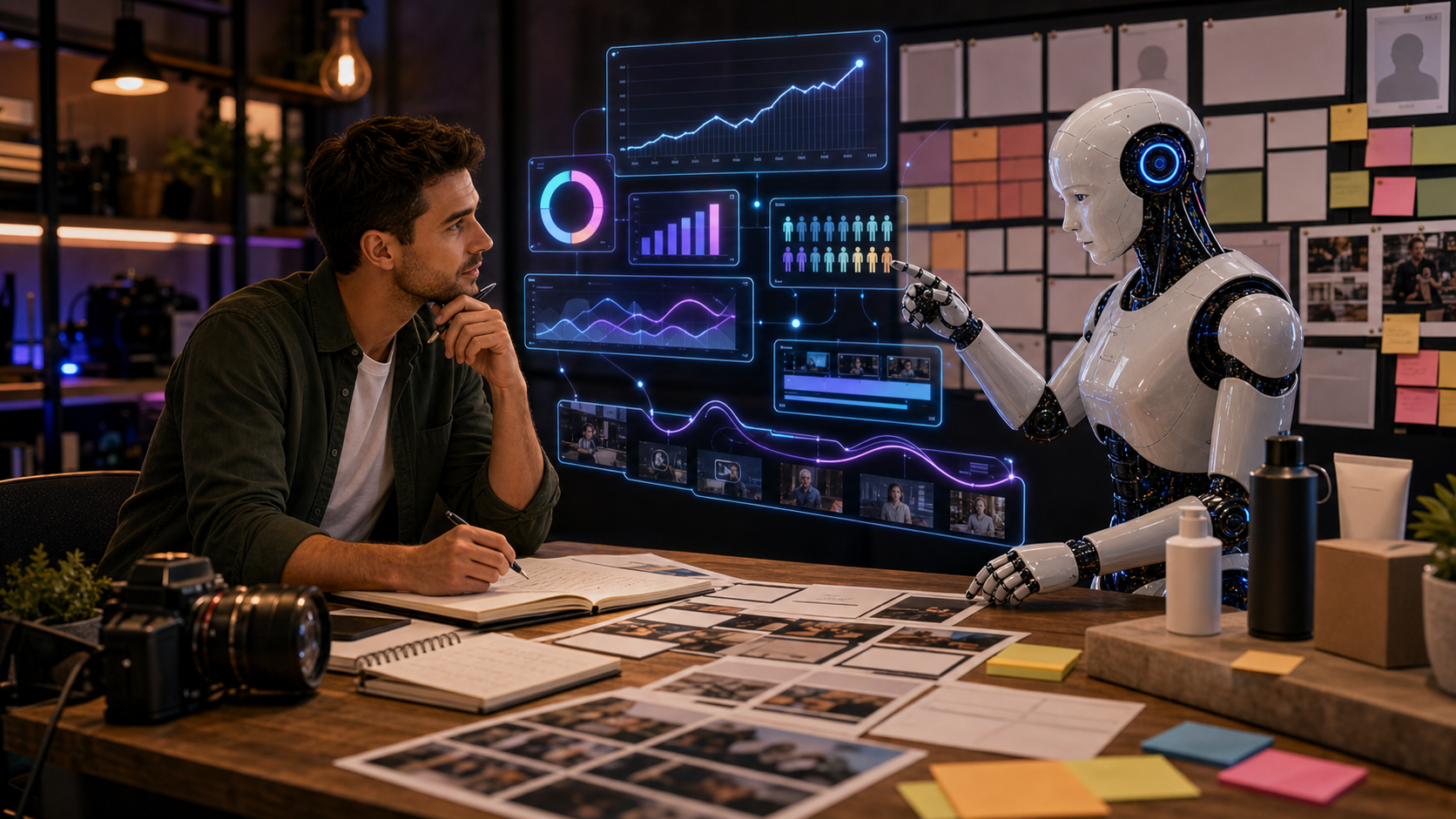 AI channel strategist helping a video creator review audience growth retention signals and content planning