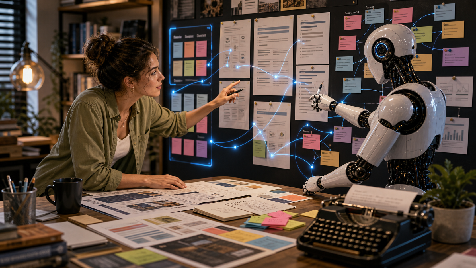AI editor helping plan SEO article structure search intent and internal linking workflow