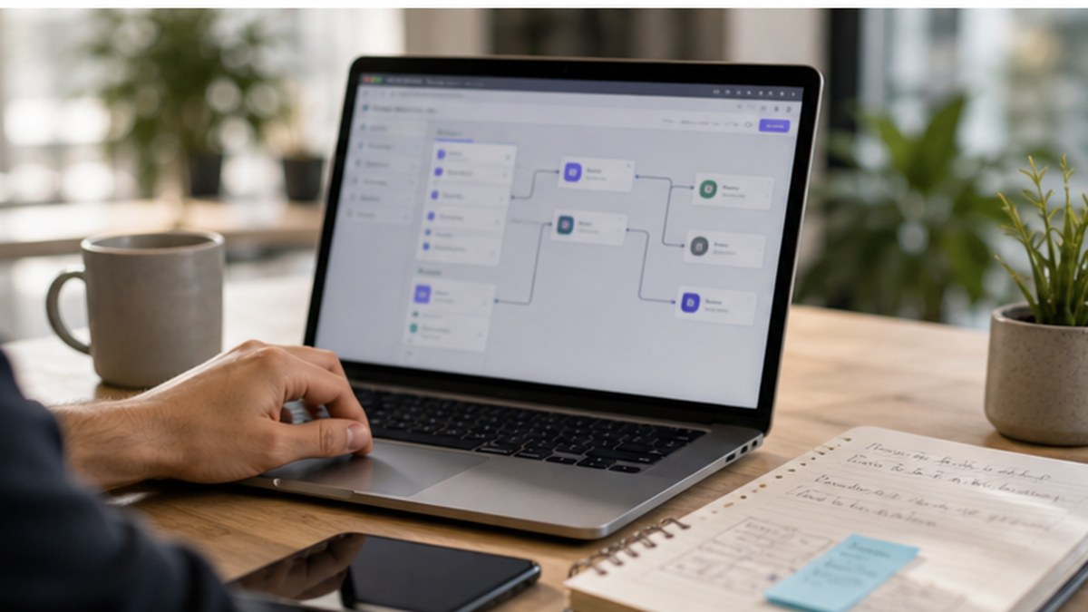 No-Code AI SaaS Blueprint shown as a realistic no-code AI SaaS workflow for Build and Sell an AI SaaS With Zero Coding