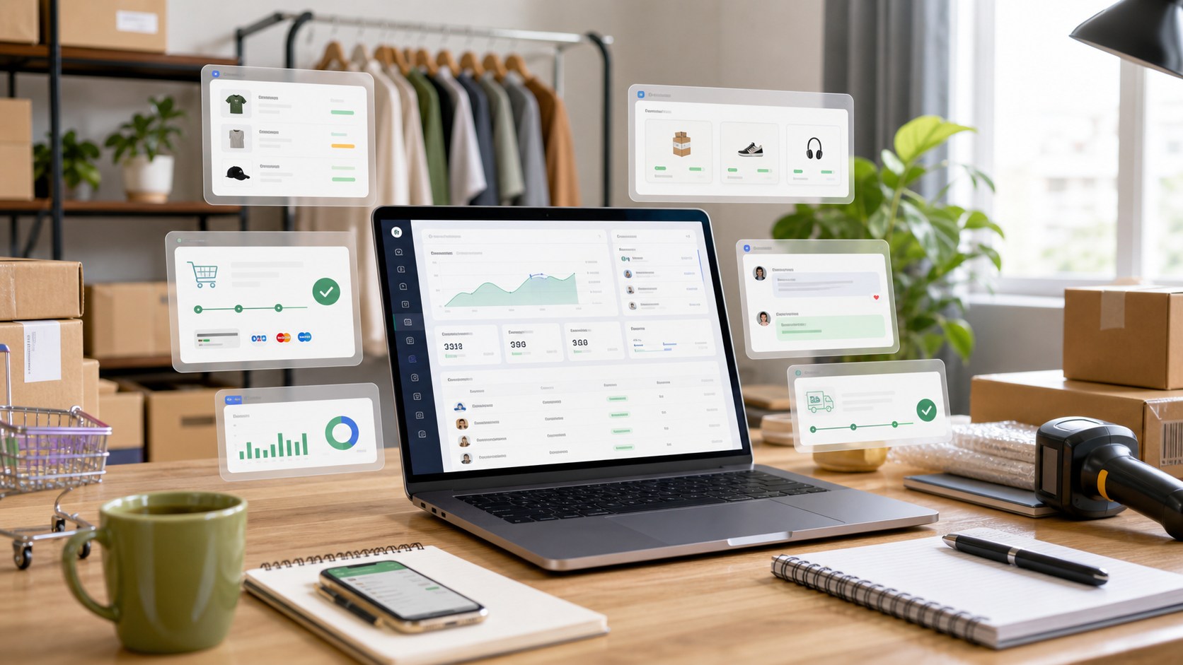 Ecommerce operations software dashboard for orders payments inventory shipping and customer workflows